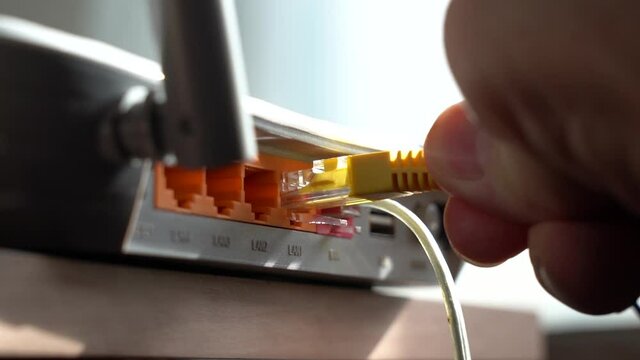 Connecting the Internet Cable from the Router