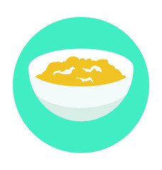 Soup Colored Vector Icon