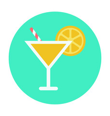 Cocktail Colored Vector Icon
