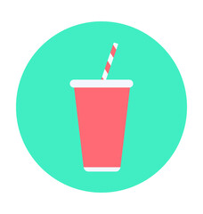 Juice Cup Colored Vector Icon