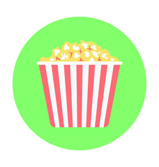 Popcorn Colored Vector Icon