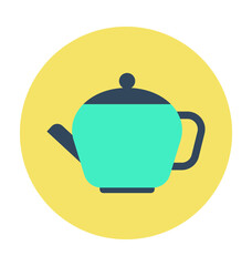 Teapot Colored Vector Icon