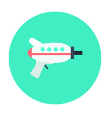 Gun Blaster Colored Vector Icon