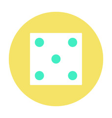 Dice Colored Vector Icon