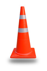 Traffic cone isolated on white background.