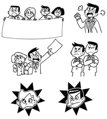 ビジネスマン、抗議01