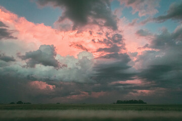 sunset in the clouds