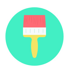 Paint Brush Colored Vector Icon