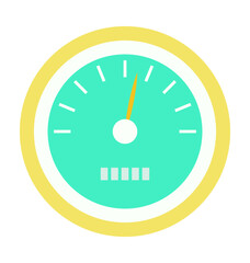 Speedometer Colored Vector Icon