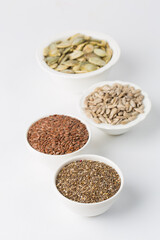 Pumpkin, sunflower, chia and flax seeds