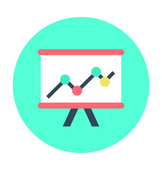 Projection Screen Colored Vector Icon