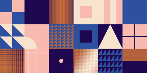 Simple Geometric Pattern Design With Basic Geometry Forms