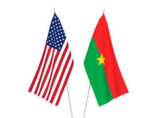 America and Burkina Faso flags