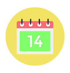Calendar Colored Vector Icon