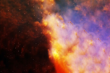 A beautiful, bright space nebula. Elements of this image were furnished by NASA.