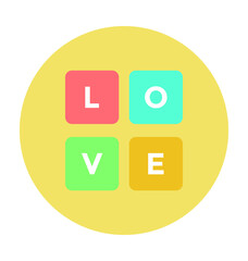 Love Sign Colored Vector Icon
