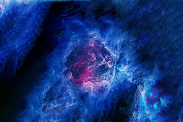 A beautiful, bright space nebula. Elements of this image were furnished by NASA.