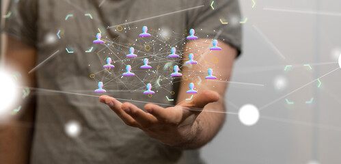business conference team work connection digital concept