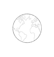vector illustration of binary world data globe 
