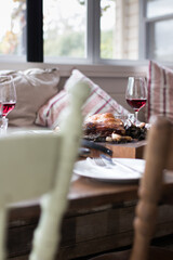 table setting at restaurant