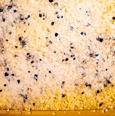 Texture of scattered crystals white and dark