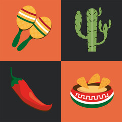 mexican four icons