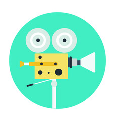 Video Camera Colored Vector Icon