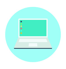 Laptop Colored Vector Icon