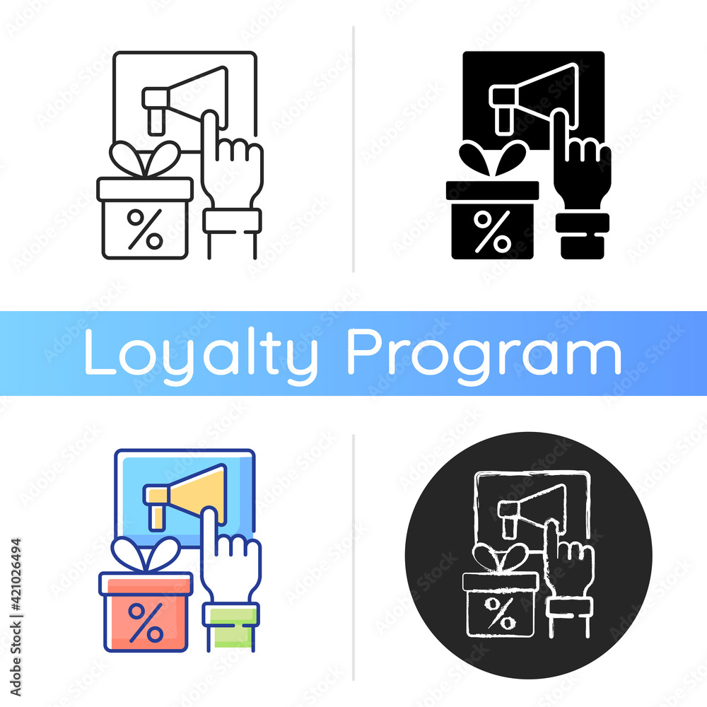 Poster sharing post to get discount icon. obtaining discount for activities in social networks of stores. r