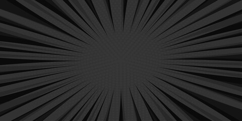 Comic book pop art strip radial on grey background