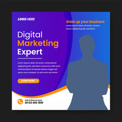 Digital marketing business  promotion social media post template Entrepreneur promotion Marketing ads
