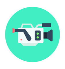 Video Camera Colored Vector Icon