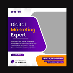 Digital marketing business  promotion social media post template Entrepreneur promotion Marketing ads