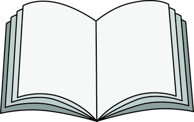 Open notebook. Notebook for notes. Office tools.