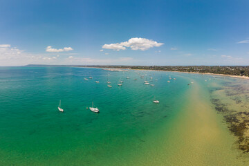 Aerial View of Mornington Peninsula and Blairgowrie in Australia
