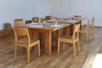 table and chairs in a quiet space