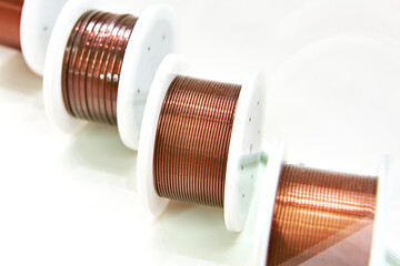 Winding enamelled copper wire
