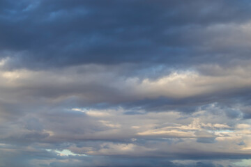 Fototapeta premium overcast cloudy sky, clouds, background.