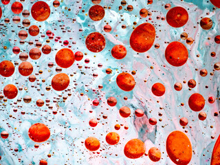 Surface with organic circles shapes, cells background and texture.