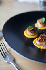 Seared scallops