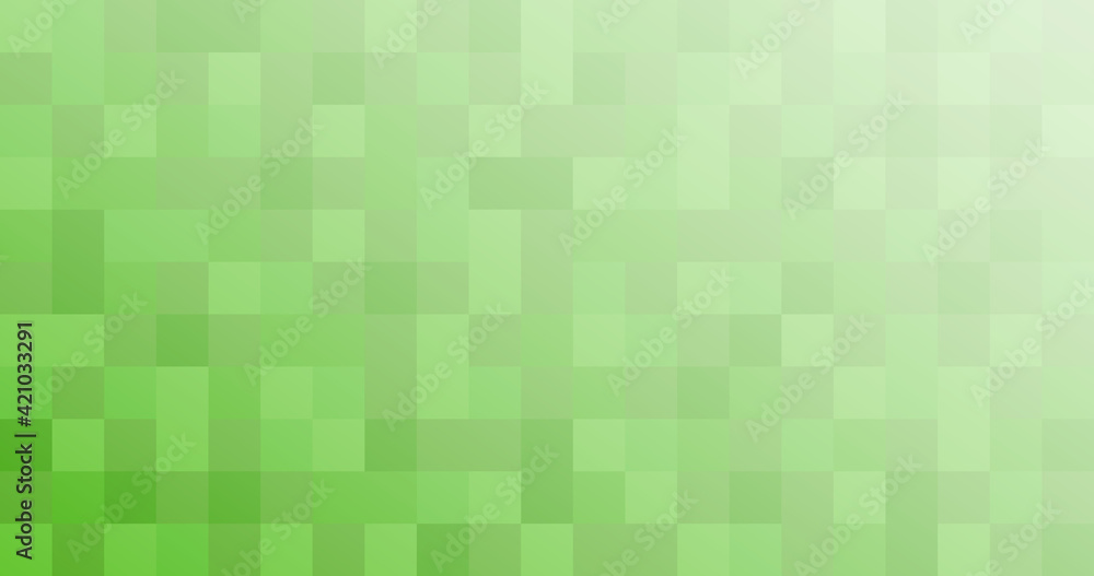 Poster abstract green square pattern in gradient background. wallpaper with pixels.