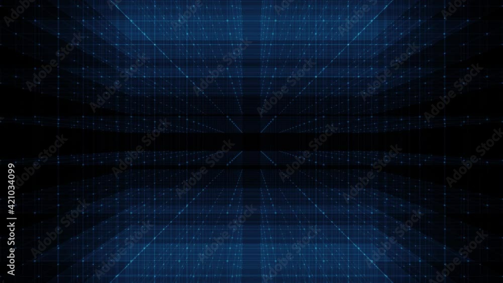 Poster 3d cube box with glowing strokes spinning/ 4k animation of an abstract minimal technology background