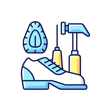 white shoe and tools icon clip art preview