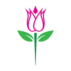 Rose flower Logo Template vector icon illustration