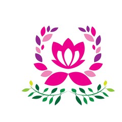 Rose flower Logo Template vector icon illustration
