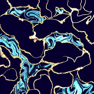 marbling abstract luxury composition Inkscapes. Watercolour landscape, texture, Alcohol ink, Fluid chaos, art, kintsugi style and liquid and watercolor gold blue turquoise