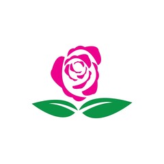 Rose flower Logo Template vector icon illustration