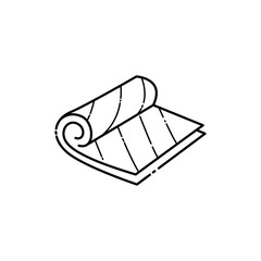 Thermo preserving material color line icon. Pictogram for web page, mobile app, promo.