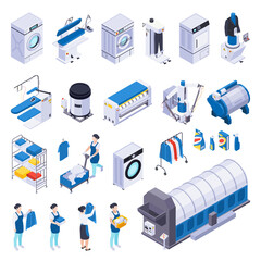 Laundry Washing Icon Set