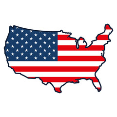 american flag map